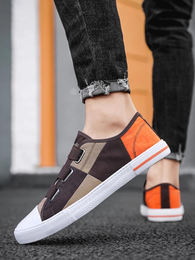 Fashion Men's Casual Shoes Soft Wear to Work Non Slip Round Toe Sneakers Walking Adults Size 44 In Promotion Vulcanize Elegant Male Shoe