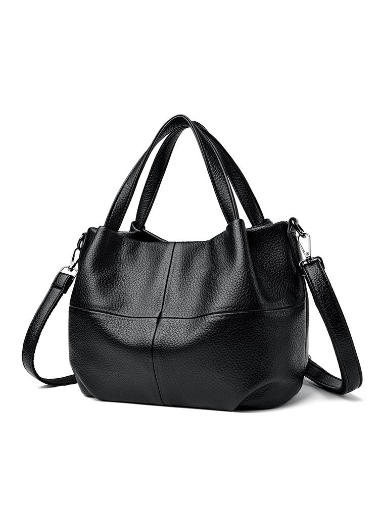 

Vegetable basket bag, simple underarm bag, new messenger bag, soft leather large-capacity portable shoulder bag for women чёрный