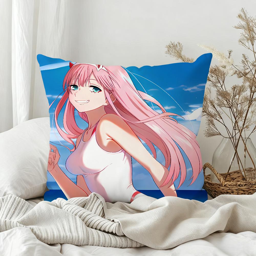 

Classic Comic ZZero Two Girl Pillow Case Bedroom Sofa Living Room Backrest Decoration Square Cushion Nap Time 30x30 cm