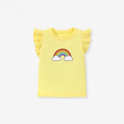 Girls Short-sleeved T-shirt Summer New Casual Baby Girl Top Pure Cotton Short-sleeved Children's Clothing