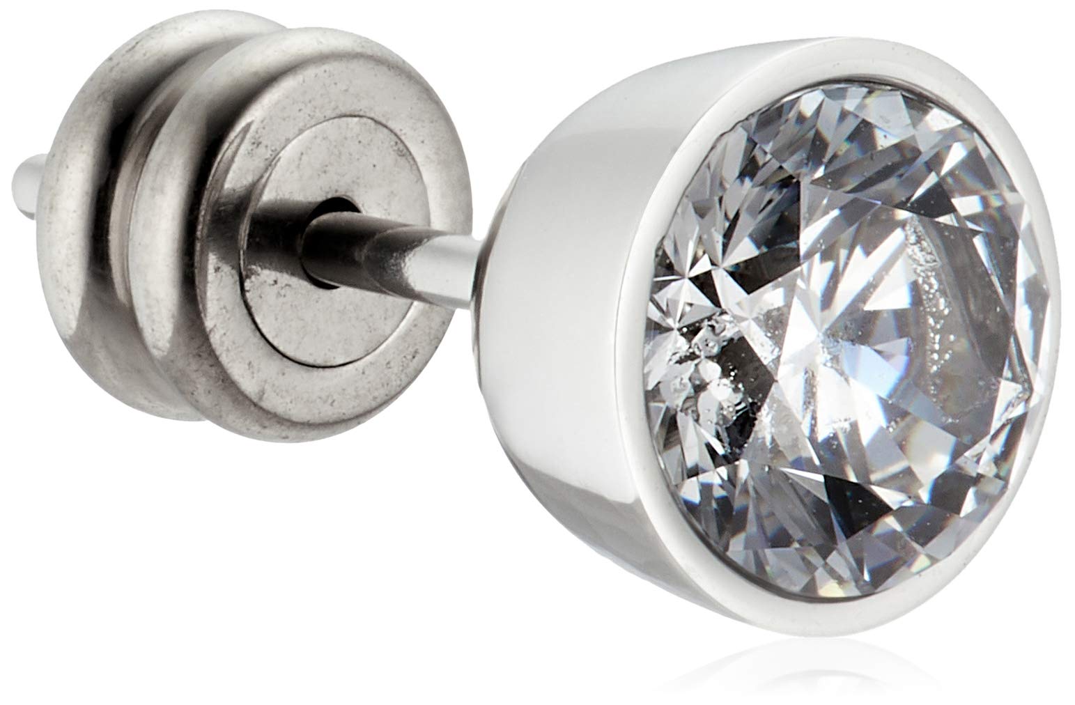 

LION HEART Stud Earrings Single Stainless Steel Cubic LHMP002NS [Lion Heart]