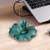 Incenses Holder Small Frog Cute Unique Animal Statue Burner for Bedroom Meditation