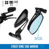 Motorcycle Side Mirror Street King Anti Glare Hd Vision Adjustable Blue Lens Rearview Mirror Anti-Glare 360° Adjustable 1Pair