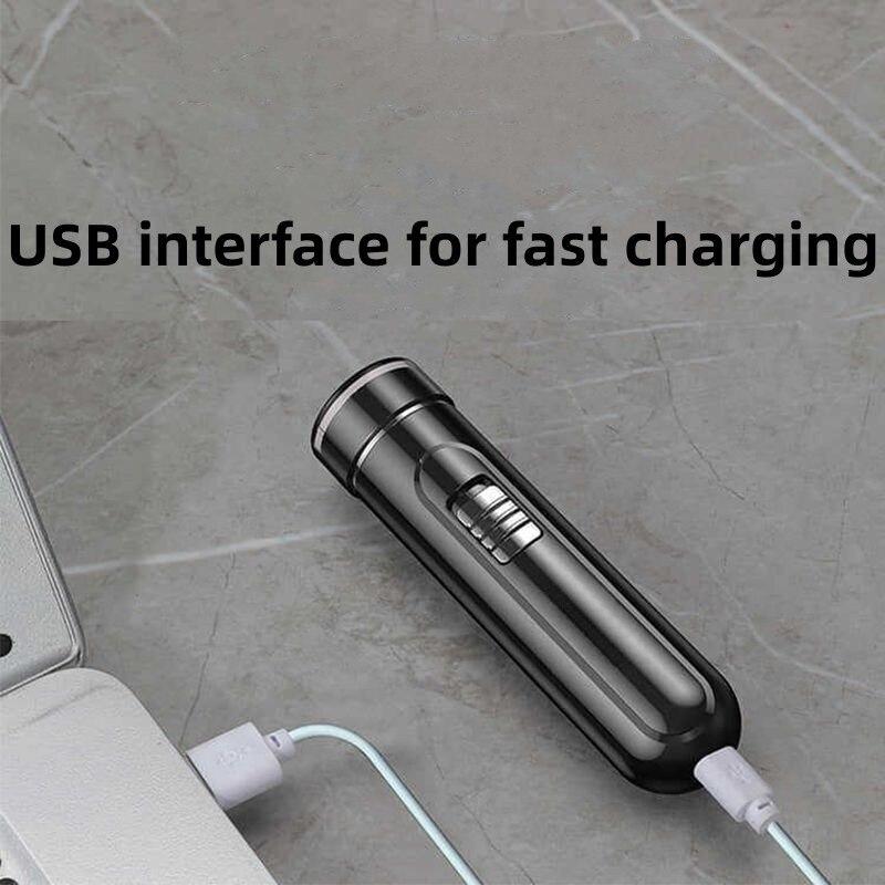 1 rasoio elettrico compatto e pratico per uomo, ricaricabile tramite USB, Wet & Dry, facile da usare con un solo pulsante, perfetto per casa, auto e viaggi!