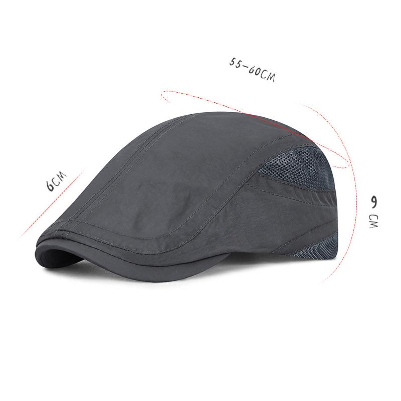 Summer Outdoor Thin Stitching Mesh Quick-Drying Cap Youth Solid Color Sunshade Breathable Peaked Cap