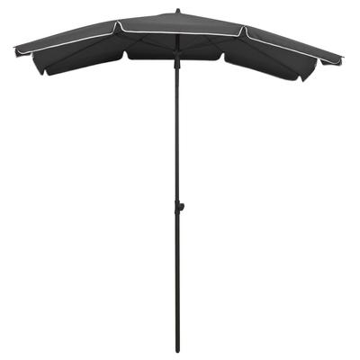 Sun Umbrella with Pole 200 X 130 Cm Anthracite