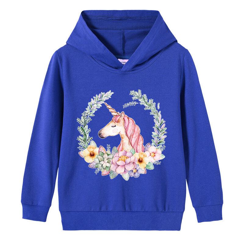 Unicorn Hoodie Sweater with Pocket for Kids Boys Girls Children's Clothing Sweatshirt