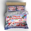 Merry Christmas Snowman Decor Bedding Duvet Cover Set Duvet Cover Pillowcases  (1*Duvet Cover 2*Pillowcases, Without Duvet Insert)