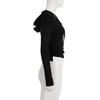 Casual Color Block Hooded Knit T-Shirt with Cinched Waist Long Sleeves