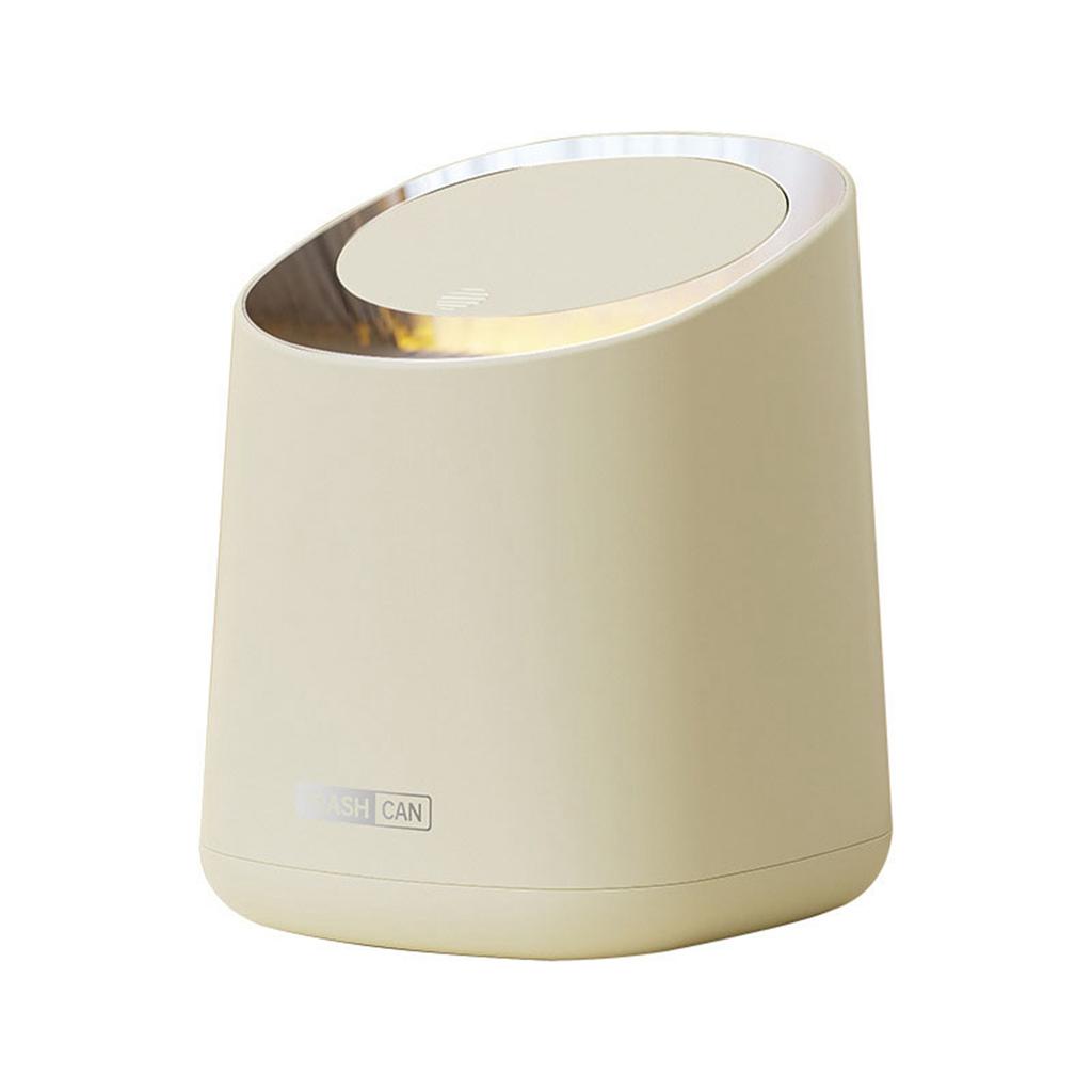 Mini Countertop Garbage Can Small Plastic Countertop Wastebasket Waste Can with Press Type Lid for Bathroom Bedroom