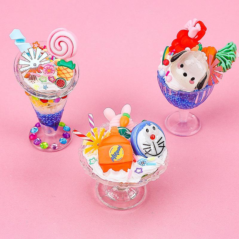 Creative Diy Ice Cream Clay Making Materials Set Simulation Dessert Cup Ice Cream Handicraft Gifts Kids Educational Toys