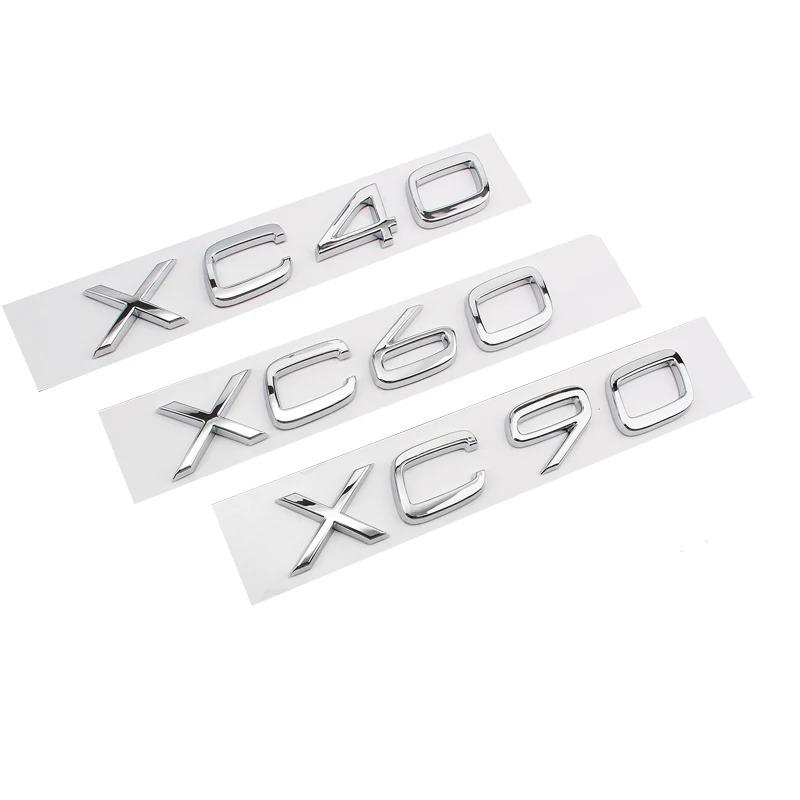 Nsyjx8 Car ABS Rear Trunk Chrome Letters Word Logo Badge Emblem Decals Sticker For Volvo XC40 XC60 XC90 XC30 XC50 XC70 XC80 Accessories