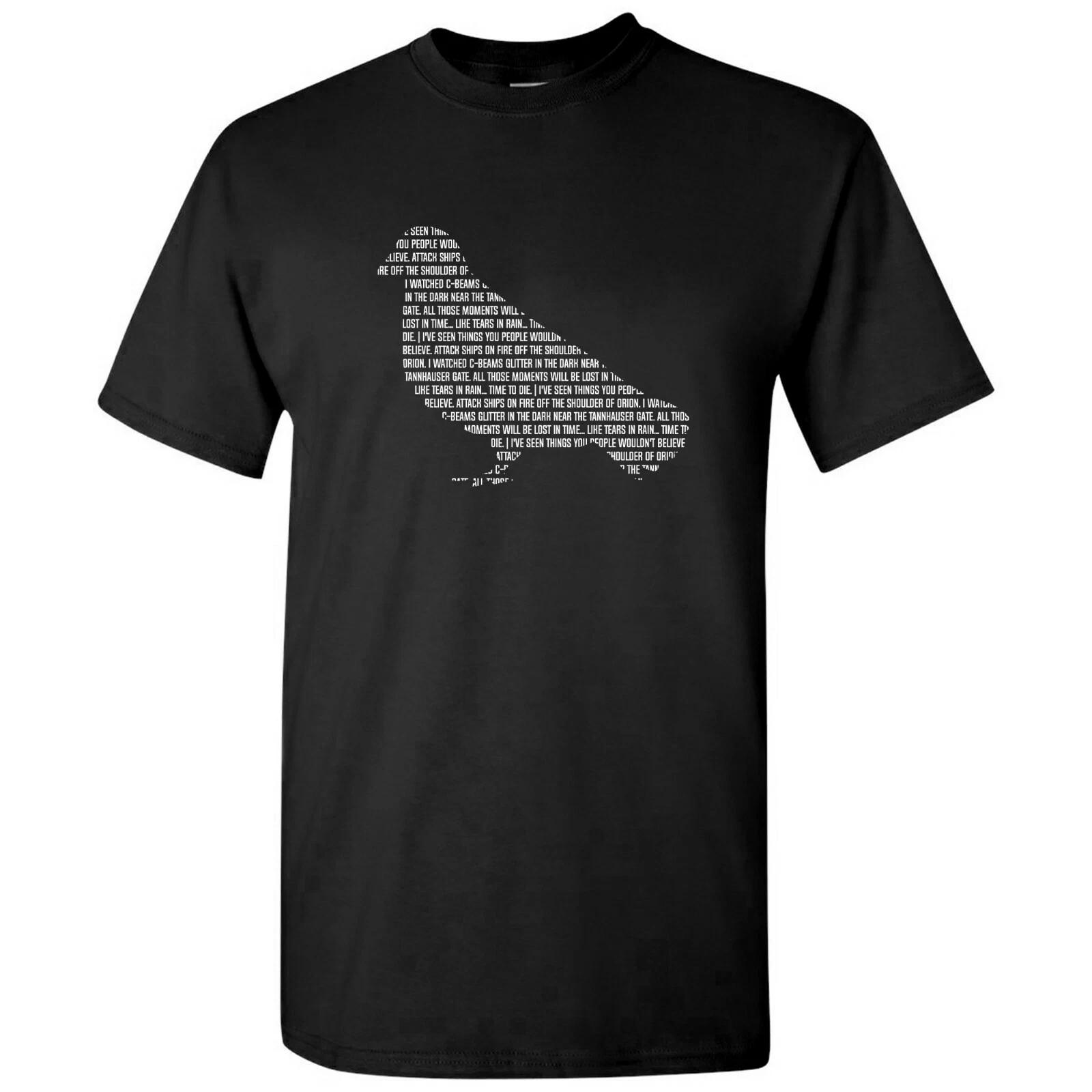 

Tears in Rain Dove - Movie Quote Sci-Fi Rooftop Speech T Shirt L