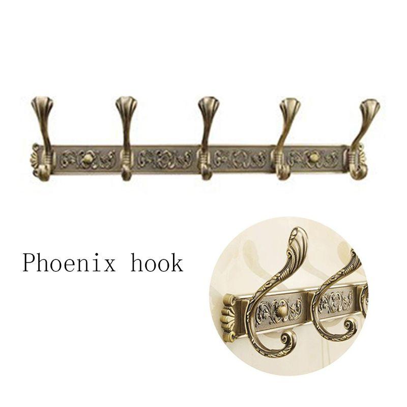 

Резьба Антикварная вешалка с 5 крючками над дверными крючками Держатели для полотенец для ванной Вешалка для одежды Крючки для шляп для подвешивания пальто Фен для 5 hooks
