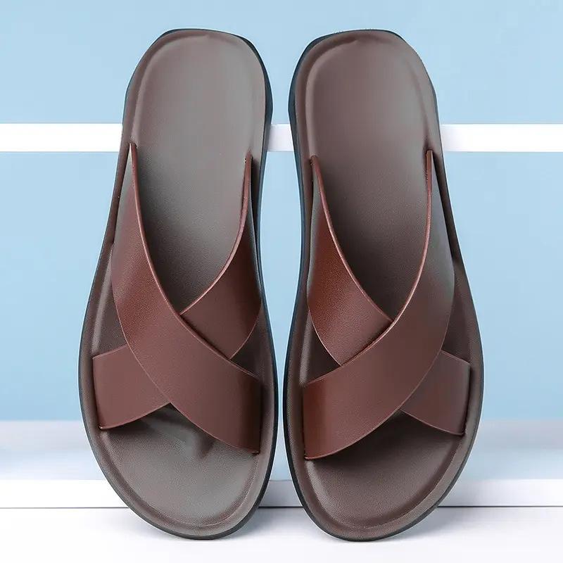 

Soft-soled men s slippers foreign trade new fashion outer wear large size beach shoes trend casual sandals men 48