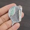 Natural Chrysocolla Gemstone 925 Sterling Silver Jewelry Designer Pendant 2.09" AJP-2430