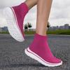 High‑Top Sock Shoes Women Slip‑On Casual Sneakers Breathable Knitted Sports Shoes Lightweight Non‑Slip Walking Footwear