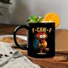 Novelty Coffee Mug 350ml Funny F-Caw-F Chicken Beverage Container Ceramic Coffee Mug Tea Cup Gifts For Men Women Friends Family