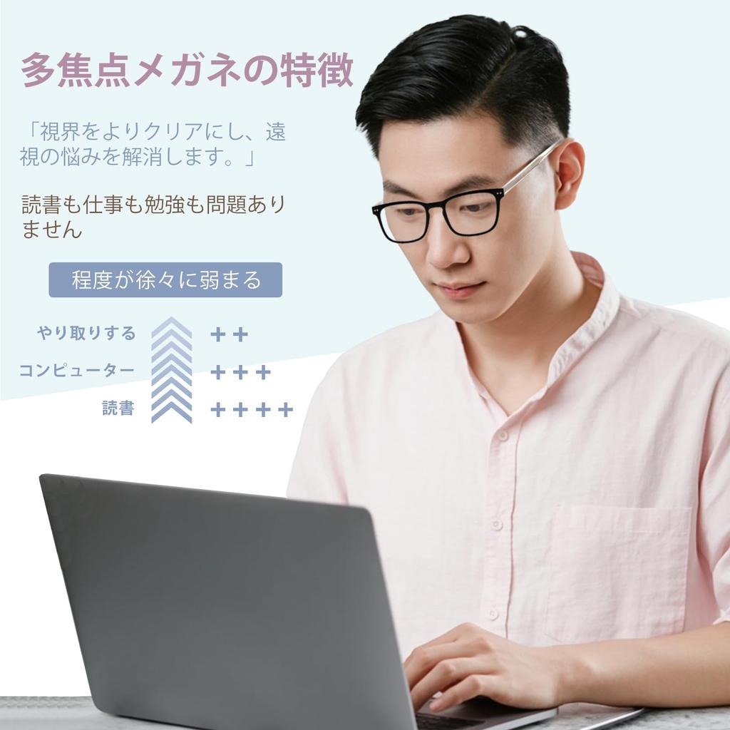 Lentile Multifocale Progresive Lectură Progresive Multifocale Prezbiopie Lumină Albastră Lectură Cutie Completă cu Frecvență [JIMMY ORANGE] Ochelari, Ușori,