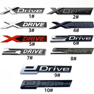 Emblemat boczny błotnika samochodowego ABS 3D Odznaka na tylną klapę bagażnika XDrive edrive sdrive czarny czerwony Naklejka z logo Dla X1 X2 X3 X4 X5 X6 X7 Akcesoria samochodowe