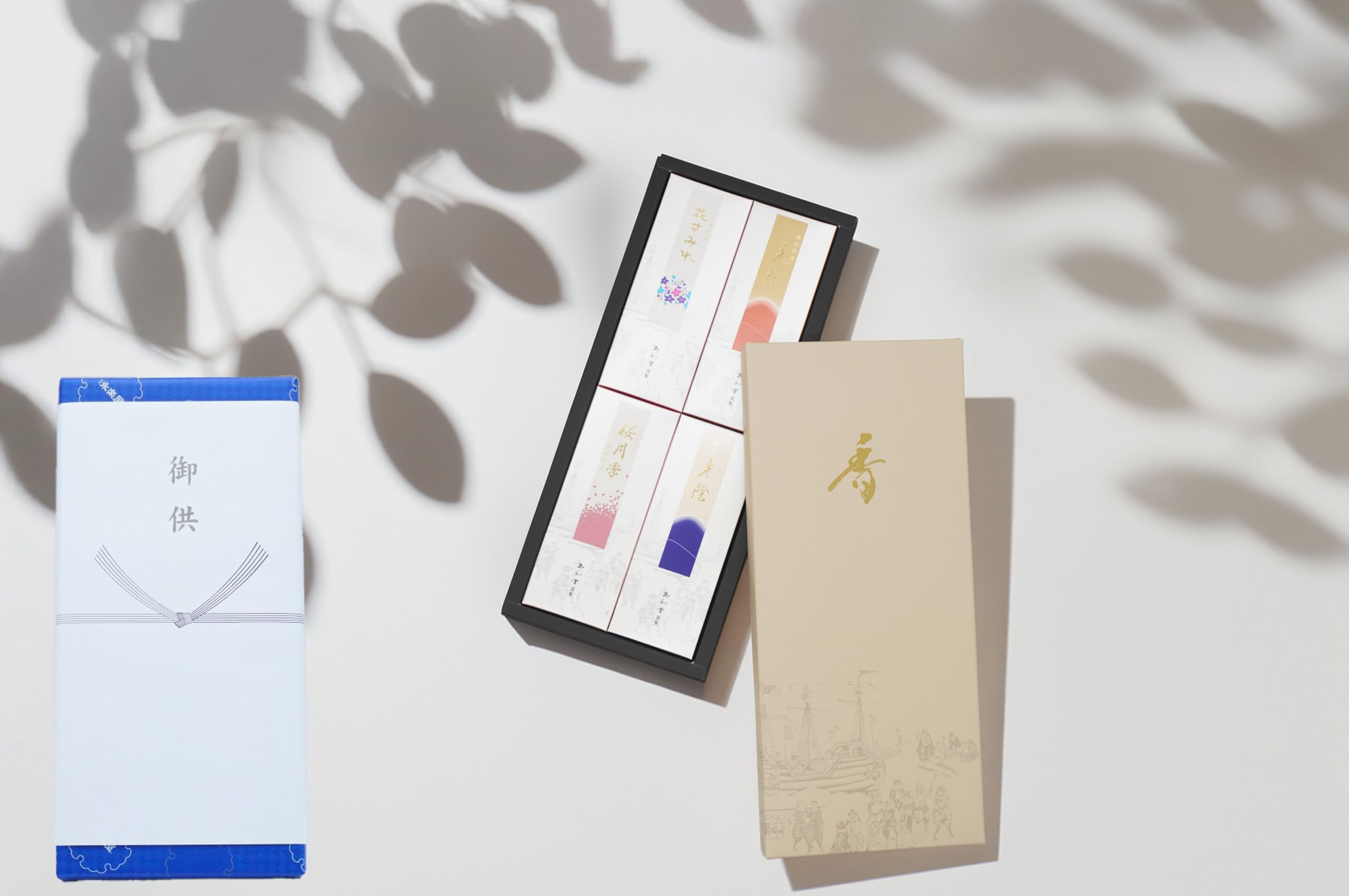 

[Incense Select 4-Type Incense Assortment] Gift Wrapping and Noshi Wrapping Included. Perfect for mourning, offerings, Obon, and condolences. Gifts