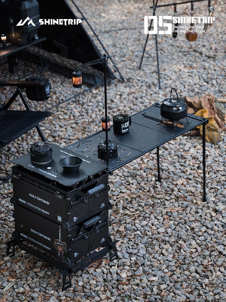 Mountain Fun Series 05 Expandable Tactical Camping Table: Portable, Folding, Storage-Ready, Aluminum Alloy.