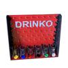 DRINKO Drinkspel - Sociale Shot Feest Plezier voor Groepen & Koppels - Meerkleurige Glazen Shots Duurzaam Bord met Metalen Pinnen