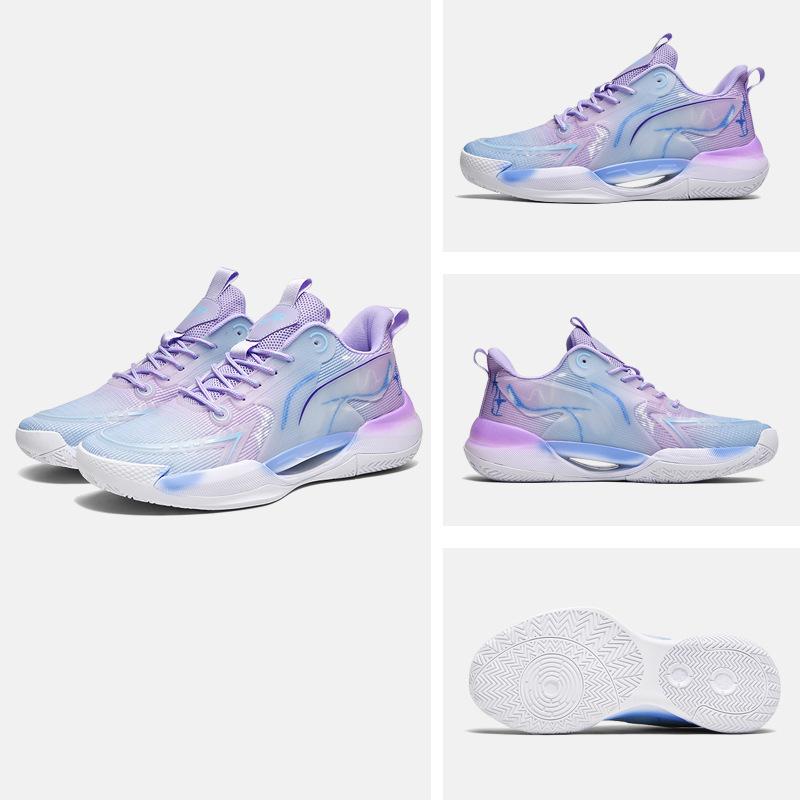 Luminous basketball shoes men's and women's combat boots rubber sole mesh middle school students teenagers middle school children sports shoes