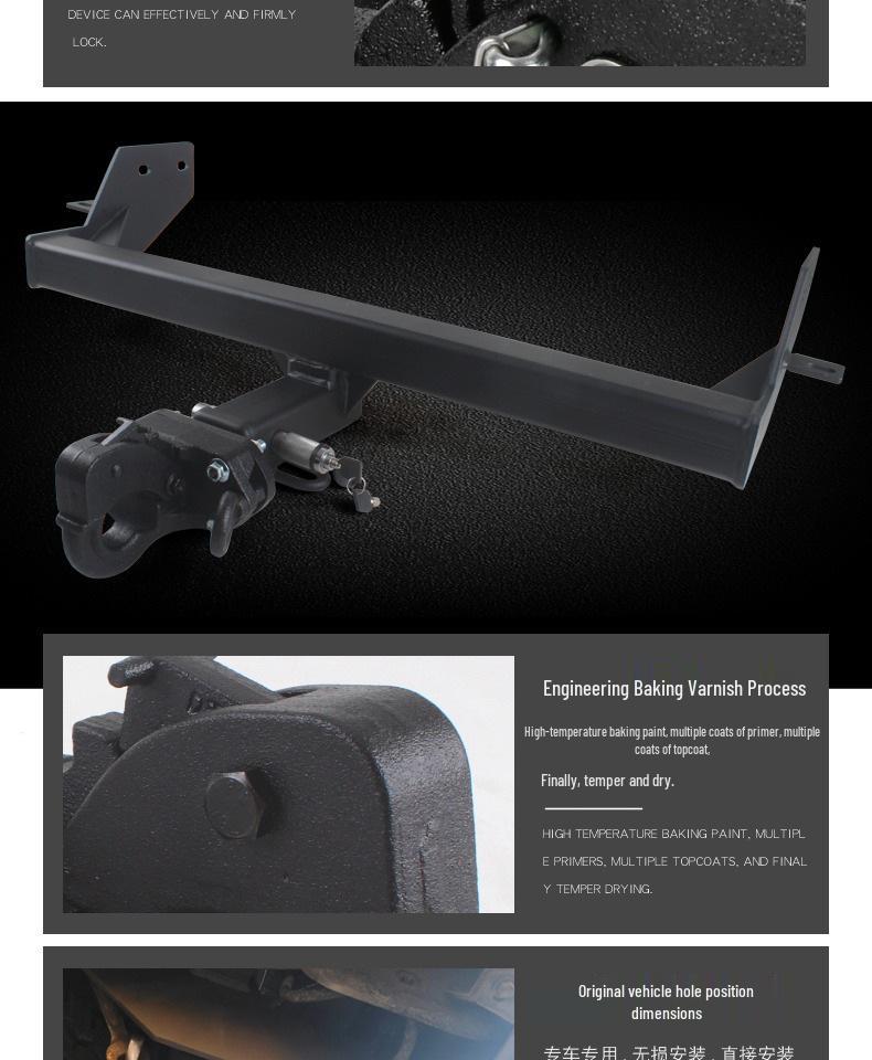 Ford Ranger JMC Dadiyu Huhu 3 Trailer Hitch Rear Tow Hook - Detachable for Towing