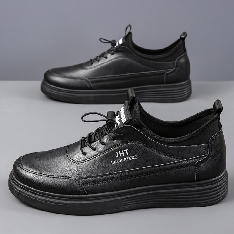 Autumn New Casual Leather Shoes Men's Soft-soled Soft-faced Lazy Sports Shoes Fashion Sense Versatile Men's Shoes