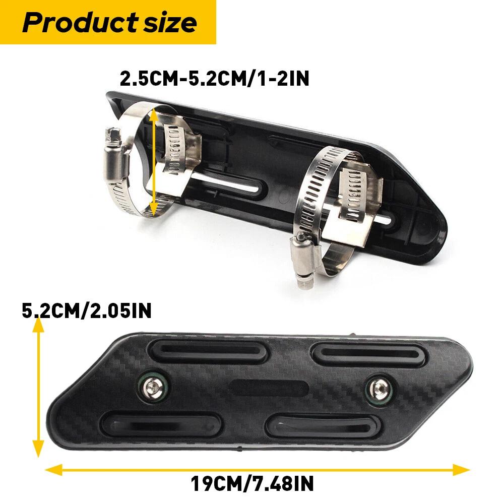 Motorcycle Motorbike Exhaust Muffler Pipe Heat Shield Cover Heel Guard Protector Durable Car Exhaust Pipe System Motorcycl Parts