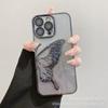 3D Flowing Sand Butterfly Apple 15 Phone Case 14 Pro with Lens Protector Compatible with iPhone 16 Electroplated TPU Soft Case