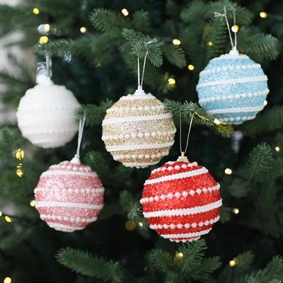 8cm Weihnachtskugel-Ornamente Für Weihnachtsbaum Hängende Kugelkugeln Dekorationen Heimparty-Dekor Neu Geschenke Noel Navidad