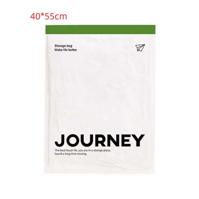 2Pcs Vacuum Storage Bags, Hand-Rolled Travel Vacuum Storage Bags For Towels, Socks, Clothes, More , No Pump Needed
