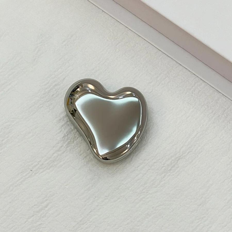 Metal Double Sided Makeup Mirror Portable Foldable Portable Makeup Mirror Irregular Rotating Mirror Beauty Tool Accessories