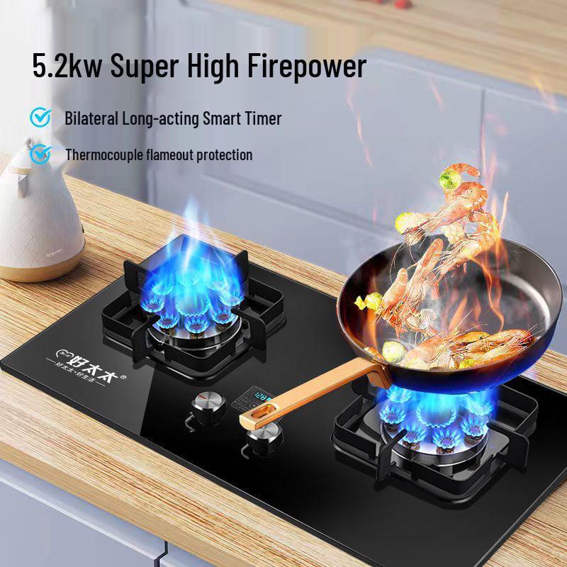 Good Wife Double Burner Gas Stove: Tabletop & Embedded, for Natural or Liquefied Petroleum Gas