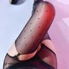 Oil Shiny High Waist Dots Mini Skirt With 4 Straps Women Sexy Lingerie Set Metal Clips Garter Belt With Thigh High Stocking