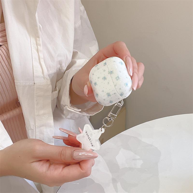 Small Fresh Floral Pendant AirpodsPro1 Earphone Case for Apple 1/1/1 Generation Wireless Bluetooth Protective Case
