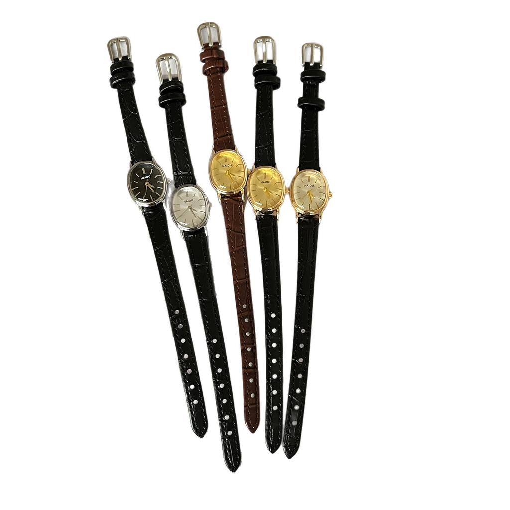 Naidu Oval Watch Female Student High Value Small Temperament Niche High Sense Quartz Watch