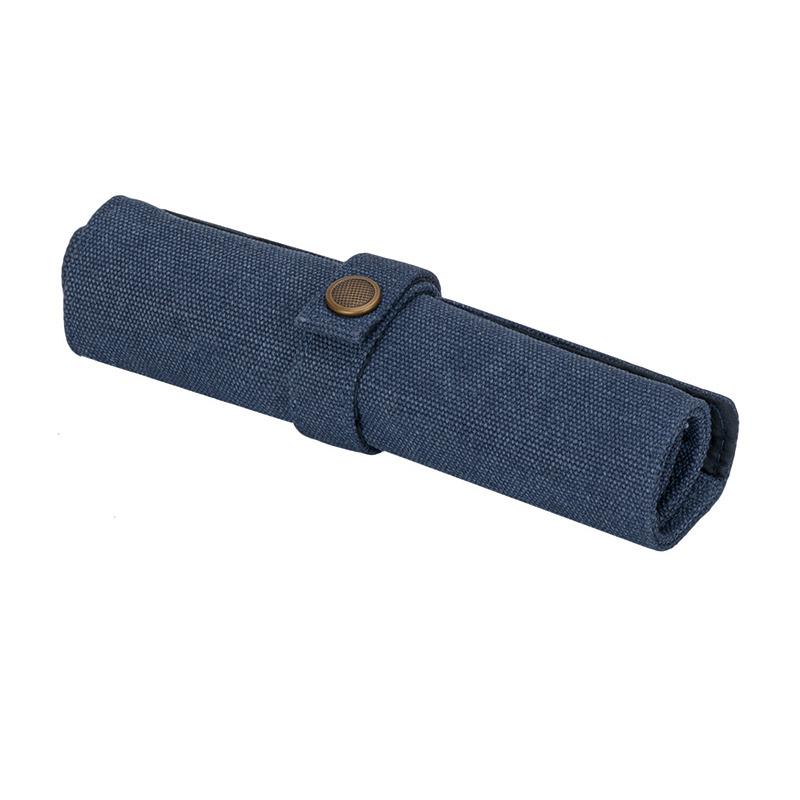 

Portable Bracelets Packing Canvas Waterproof Watch Roll Bag Watch Strap Storage Bag Watch Roll Case Necklace Storage Bag синий
