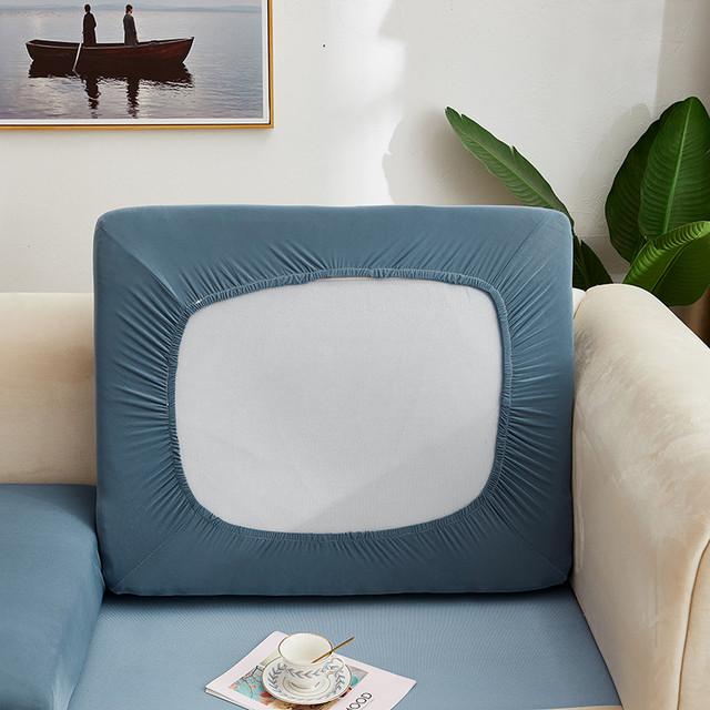 

Чехол на подушку сиденья для дивана, чехол на стул, моющийся полиэстер, домашние животные, защита для детской мебели, эластичный съемный однотонный чехол Seat Length 50-65cm