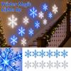 6 Blue and 6 Snowflake Wall Lights Set for Indoor Holiday Wall Decorations