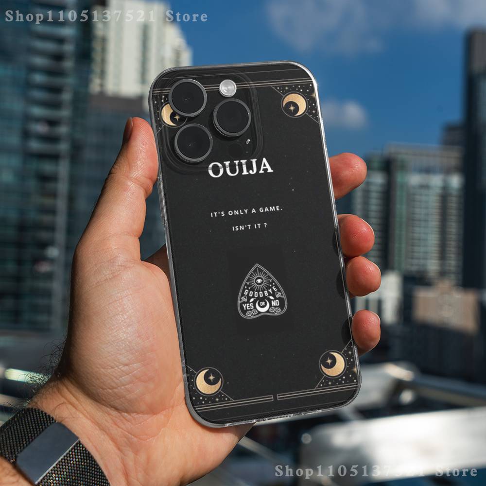 Supernatural Art Ouija Board Phone Case For iPhone 16,15,17,12,13,14,11 Max,Pro,Plus,X,XS,XR,SE4,E Mini Transparent Cover