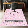Custom Name Snoopy Printed Carpet, Rug for Office Chair Living Room Bedroom Kitchen Room Decor Gifts.