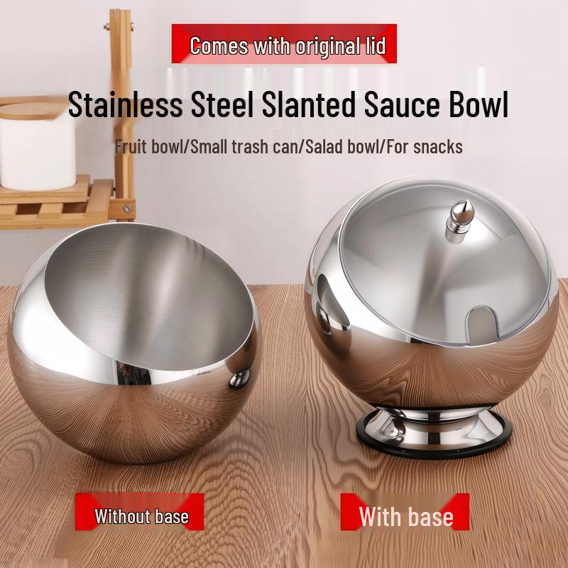 Commercial Stainless Steel Slanted Buffet Sauce Bowl
