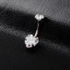 Zircon Body Jewelry Stainless Steel Belly Piercing Gift Heart Navel Button Piercing  Summer