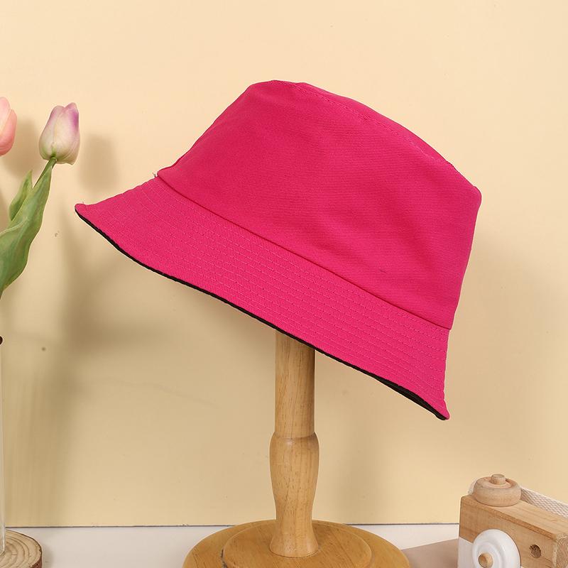 Spring and autumn candy color simple light plate solid color double-sided fisherman hat suitable for men and women daily leisure