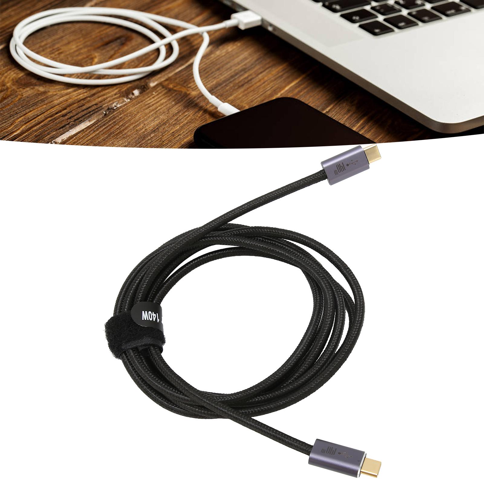 

Type C 2.0 Data Cable PD3.1 140W MultiFunction Fast Weaved Data Cable for