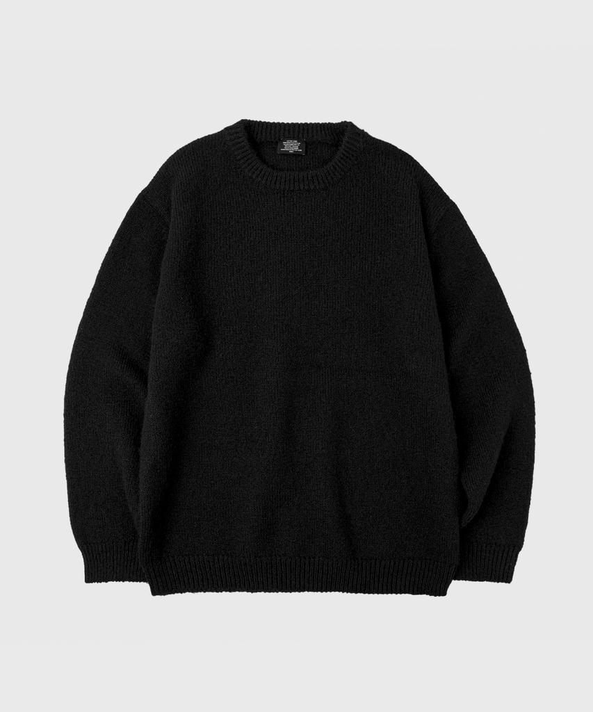 LETTERCOMO Daily Wool Round Knit Black