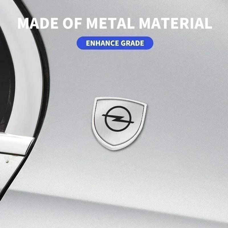 AAGZ1 1/2pcs Metal Shield Car Sticker Badge Body Decoration Emblem For Opel Astra Insignia Corsa Zafira Meriva Mokka Vivaro Vectra